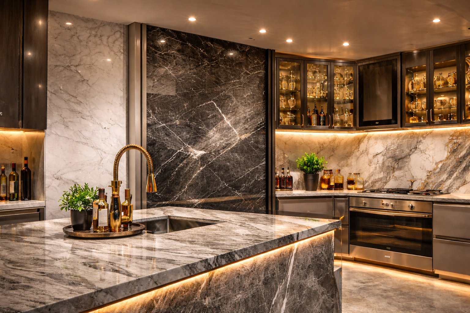 mặt đã bếp nhân tạo