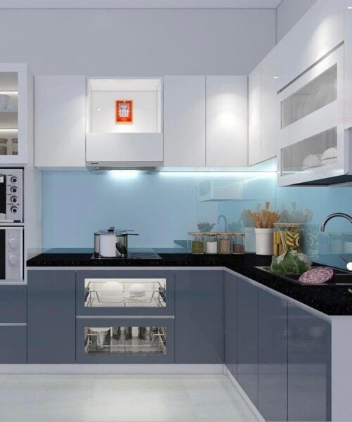Tủ bếp nhựa chữ L