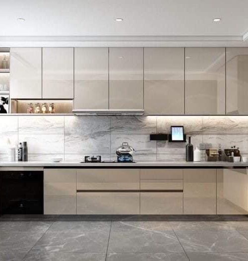 Tủ bếp nhựa chữ U